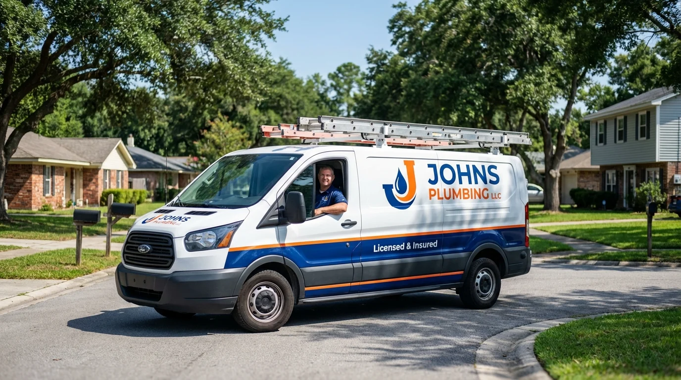 Johns Plumbing LLC service van in Imperial Beach, CA