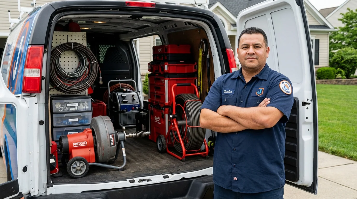 Professional drain cleaning equipment and Johns Plumbing LLC plumber in Imperial Beach
