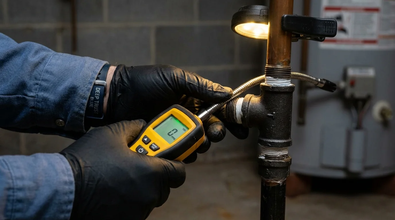 Gas leak detection with electronic sniffer by Johns Plumbing LLC in Imperial Beach